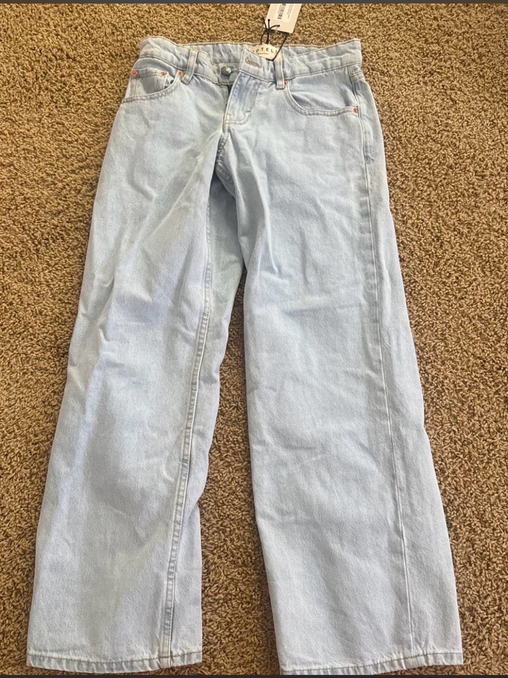Motel Rocks Light Blue Wide-Leg Jeans